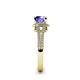 6 - Levana Signature Tanzanite and Diamond Halo Engagement Ring 