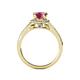 5 - Levana Signature Pink Tourmaline and Diamond Halo Engagement Ring 