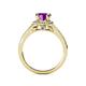 5 - Levana Signature Amethyst and Diamond Halo Engagement Ring 