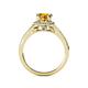 5 - Levana Signature Citrine and Diamond Halo Engagement Ring 