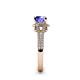 6 - Levana Signature Tanzanite and Diamond Halo Engagement Ring 
