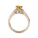 5 - Levana Signature Citrine and Diamond Halo Engagement Ring 
