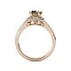 5 - Levana Signature Smoky Quartz and Diamond Halo Engagement Ring 
