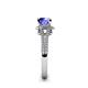 6 - Levana Signature Tanzanite and Diamond Halo Engagement Ring 