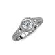 4 - Levana Signature Round Diamond Halo Engagement Ring 