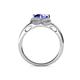 5 - Anneka Signature Tanzanite and Diamond Halo Engagement Ring 