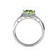 5 - Anneka Signature Peridot and Diamond Halo Engagement Ring 