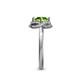 6 - Anneka Signature Peridot and Diamond Halo Engagement Ring 