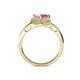 5 - Anneka Signature Pink Sapphire and Diamond Halo Engagement Ring 