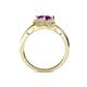 5 - Anneka Signature Amethyst and Diamond Halo Engagement Ring 