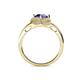 5 - Anneka Signature Iolite and Diamond Halo Engagement Ring 