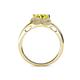 5 - Anneka Signature Yellow and White Diamond Halo Engagement Ring 