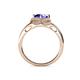 5 - Anneka Signature Tanzanite and Diamond Halo Engagement Ring 