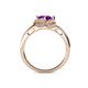5 - Anneka Signature Amethyst and Diamond Halo Engagement Ring 
