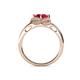 5 - Anneka Signature Ruby and Diamond Halo Engagement Ring 