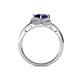 5 - Anneka Signature Blue Sapphire and Diamond Halo Engagement Ring 