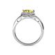 5 - Anneka Signature Yellow Sapphire and Diamond Halo Engagement Ring 