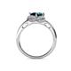 5 - Anneka Signature London Blue Topaz and Diamond Halo Engagement Ring 