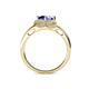 5 - Anneka Signature Tanzanite and Diamond Halo Engagement Ring 