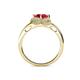 5 - Anneka Signature Ruby and Diamond Halo Engagement Ring 