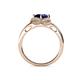5 - Anneka Signature Blue Sapphire and Diamond Halo Engagement Ring 