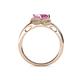 5 - Anneka Signature Pink Sapphire and Diamond Halo Engagement Ring 