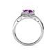 5 - Anneka Signature Amethyst and Diamond Halo Engagement Ring 