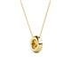 2 - Arela 5.40 mm Round Citrine Donut Bezel Solitaire Pendant Necklace 