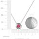 3 - Arela 5.40 mm Round Rhodolite Garnet Donut Bezel Solitaire Pendant Necklace 