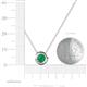 3 - Arela 5.40 mm Round Emerald Donut Bezel Solitaire Pendant Necklace 