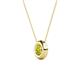 2 - Arela 5.40 mm Round Yellow Diamond Donut Bezel Solitaire Pendant Necklace 