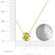 3 - Arela 5.40 mm Round Yellow Diamond Donut Bezel Solitaire Pendant Necklace 