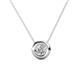 1 - Arela 5.40 mm Round Diamond Donut Bezel Solitaire Pendant Necklace 