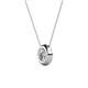 2 - Arela 5.40 mm Round Diamond Donut Bezel Solitaire Pendant Necklace 