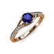 4 - Grianne Signature Blue Sapphire and Diamond Engagement Ring 