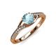 4 - Grianne Signature Aquamarine and Diamond Engagement Ring 