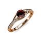 4 - Grianne Signature Red Garnet and Diamond Engagement Ring 