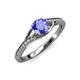 4 - Grianne Signature Tanzanite and Diamond Engagement Ring 