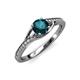 4 - Grianne Signature London Blue Topaz and Diamond Engagement Ring 