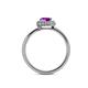 5 - Alaina Signature Amethyst and Diamond Halo Engagement Ring 