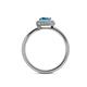 5 - Alaina Signature Blue Topaz and Diamond Halo Engagement Ring 