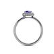 5 - Alaina Signature Iolite and Diamond Halo Engagement Ring 