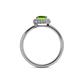 5 - Alaina Signature Peridot and Diamond Halo Engagement Ring 