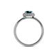 5 - Alaina Signature London Blue Topaz and Diamond Halo Engagement Ring 