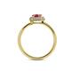 5 - Alaina Signature Pink Tourmaline and Diamond Halo Engagement Ring 