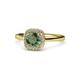 1 - Alaina Signature Lab Created Alexandrite and Diamond Halo Engagement Ring 