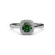 3 - Alaina Signature Lab Created Alexandrite and Diamond Halo Engagement Ring 