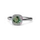 1 - Alaina Signature Lab Created Alexandrite and Diamond Halo Engagement Ring 