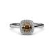3 - Alaina Signature Smoky Quartz and Diamond Halo Engagement Ring 