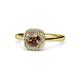 1 - Alaina Signature Smoky Quartz and Diamond Halo Engagement Ring 